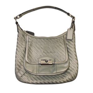 COACH | Gray Leather Woven Purse